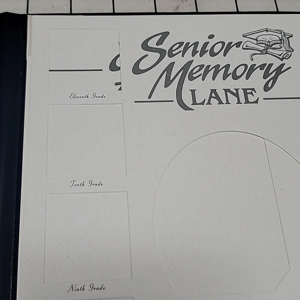 Graduate Portfolio Trifold - New, Unused, Blue & Silver‎